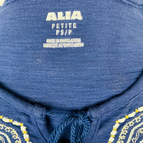 2/$10 - Navy Blue Embroidered Short Sleeve Top - Picture 7 of 8